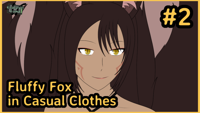 【OC ART】Fluffy Fox in Casual Clothes #2 (Lineart and Color)